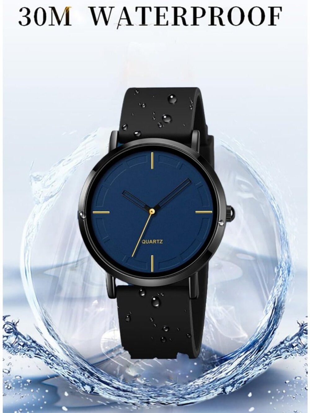 Unisex Green Fashion Simple Analog Quartz Silicone Strap Waterproof Wrist Watch - Picture 6 of 6